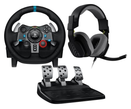 Kierownica Logitech G29 PC/PS3/PS4/PS5 + słuchawki Astro A10 (czarny)